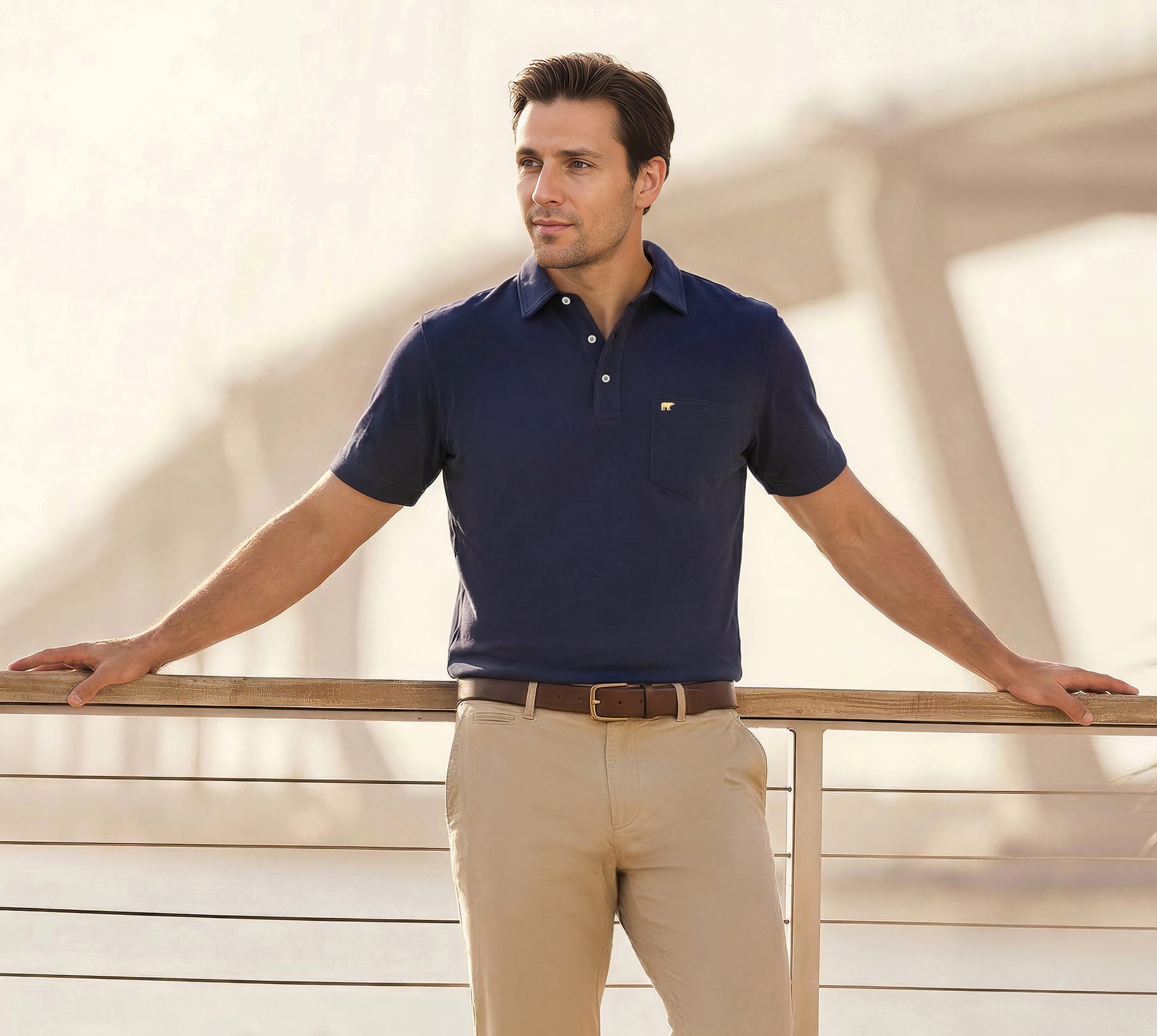 Heritage Polo Shirt - Navy – Nicklaus Online Store