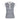 A women's polo shirt with a striped pattern in white and dark color, featuring a collar and short sleeves.