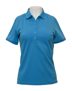Women's Blue Port Solid Polo