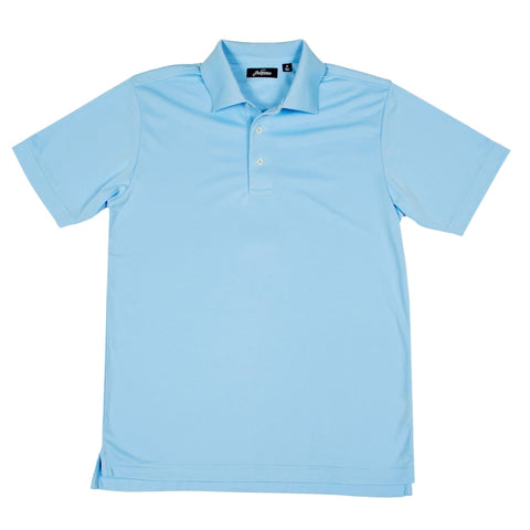 Cool Plus Solid Golf Polo Shirt - Light Blue
