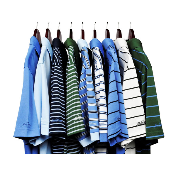 Dry Range Regimental Stripe Golf Polo Shirt - Blue